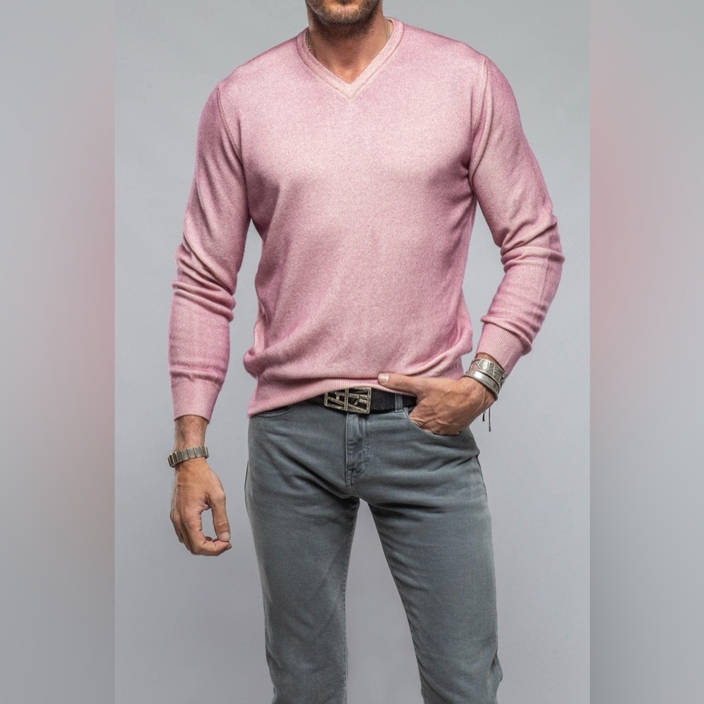 Della Ciana Men’s Wool Cashmere Blend Sweater Purple Size 44
